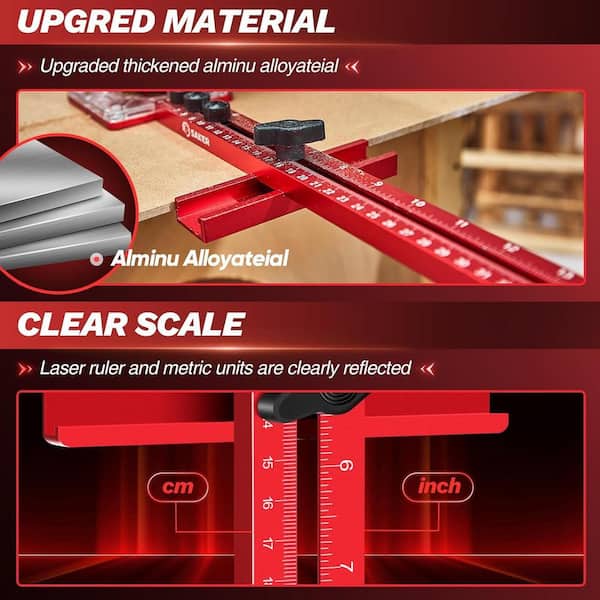 Saker 4 in. 1-Router Milling Groove Bracket, Cabinet Hardware Jig