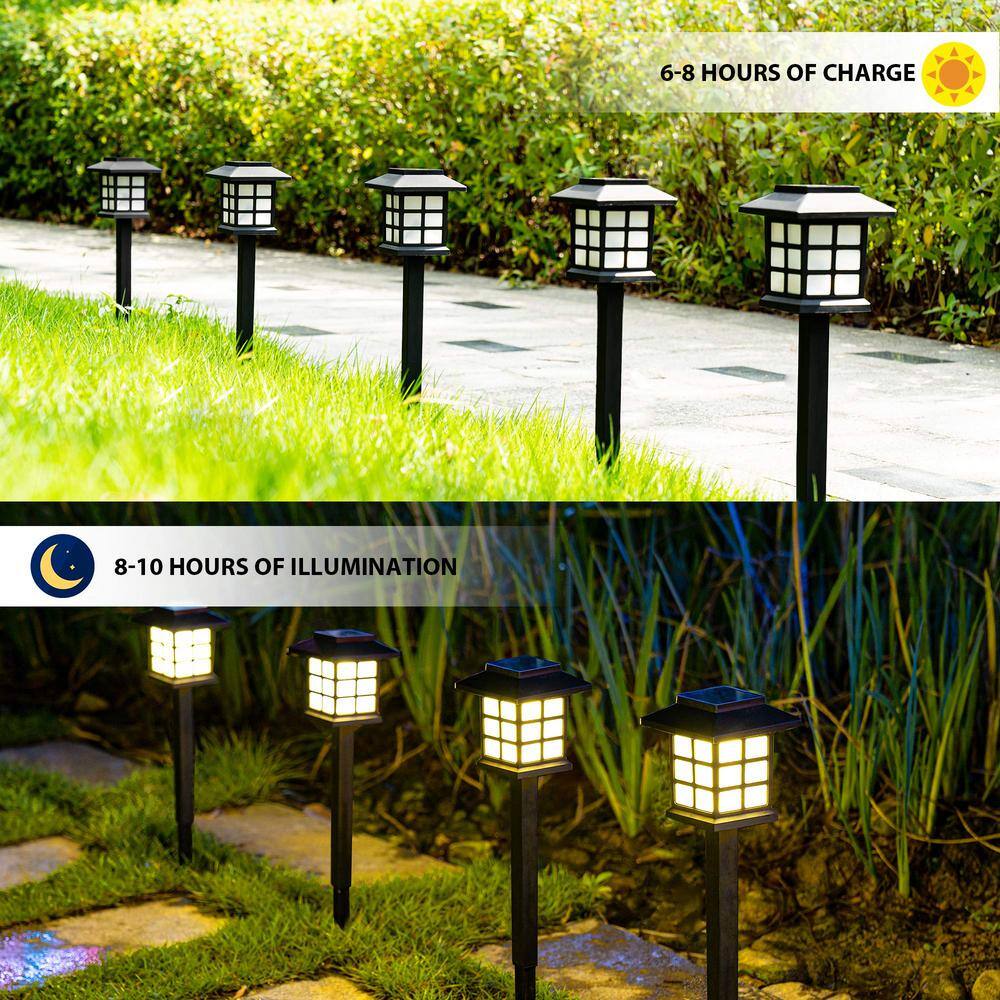 Black Polypropylene LED Pathway Lights Multipack for Outdoor Use