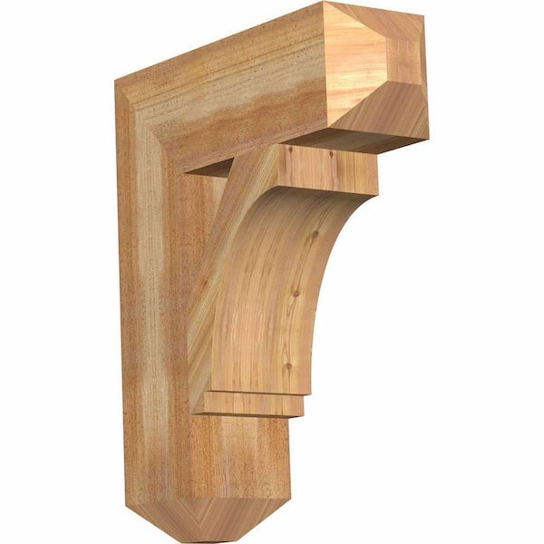 Ekena Millwork 6 in. x 24 in. x 20 in. Western Red Cedar Imperial Craftsman Rough Sawn Bracket