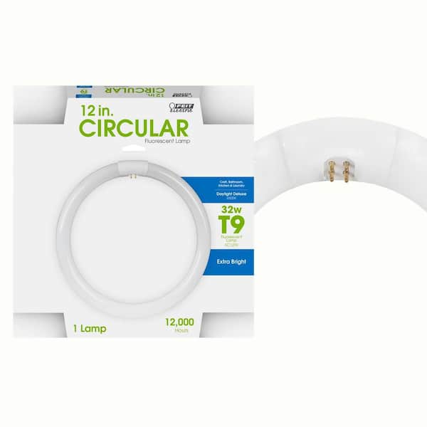 32-Watt 12 in. T9 G10q Linear Circline Fluorescent Tube Light Bulb, Daylight Deluxe 6500K (1-Pack)