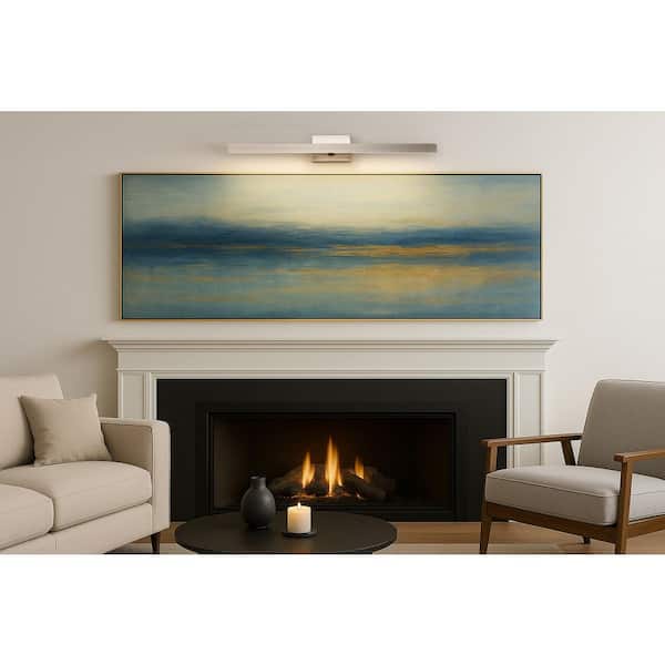 Mila Brushed Nickel 3 ft. Integrated LED Picture Light with Acrylic Lens