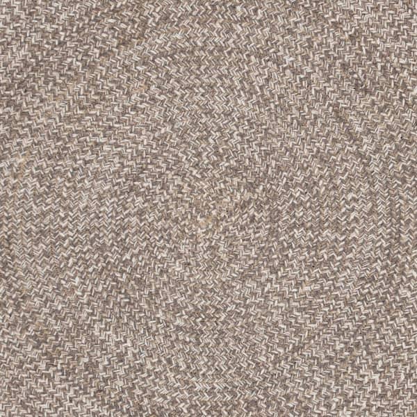 SAFAVIEH Braided Ivory/Beige 5 ft. x 5 ft. Round Solid Area Rug BRD256B-5R  - The Home Depot