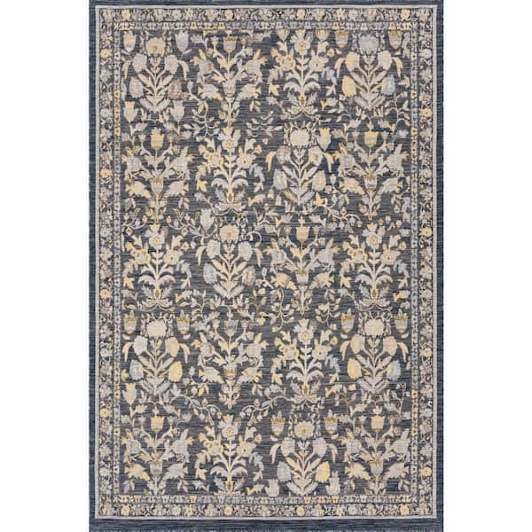 Norisse Traditional Navy 5 ft. x 8 ft. Outdoor Area Rug