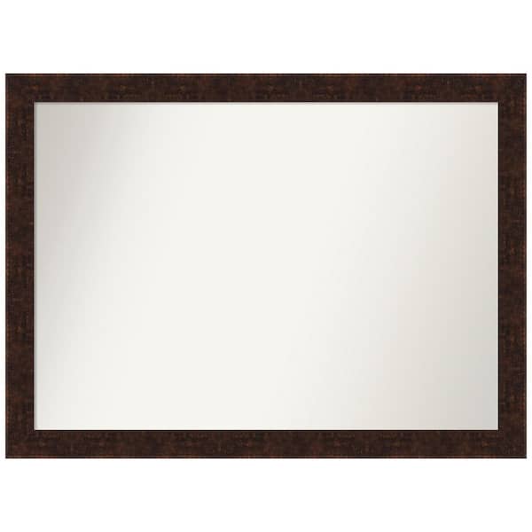 Amanti Art William Mottled Bronze Narrow 42 in. W x 31 in. H Rectangle Non-Beveled Framed Wall Mirror in Bronze