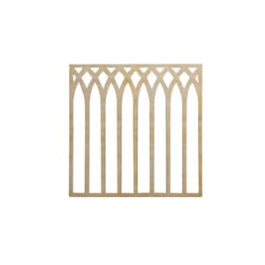 15-3/8 in. x 15-3/8 in. x 1/4 in. Hickory Medium Cedar Park Decorative Fretwork Wood Wall Panels (50-Pack)