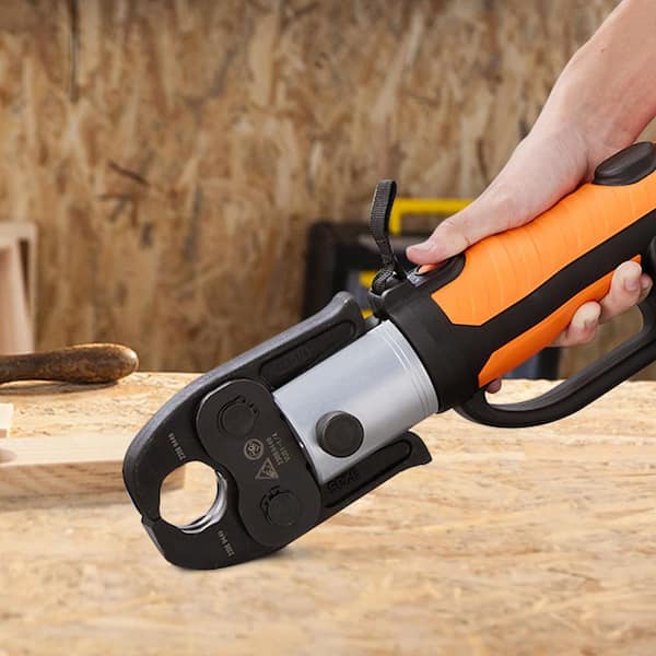 Pro Press Tool, 18V Electric Pipe Crimping Tool for 1/2 in. to 2 in. Stainless Steel, Copper, PEX Pipes, Press Tool Kit