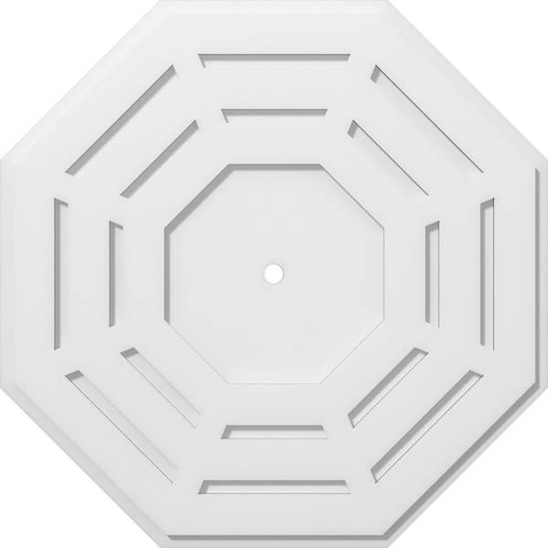 Ekena Millwork 1 in. P X 11 in. C X 28 in. OD X 1 in. ID Westin Architectural Grade PVC Contemporary Ceiling Medallion