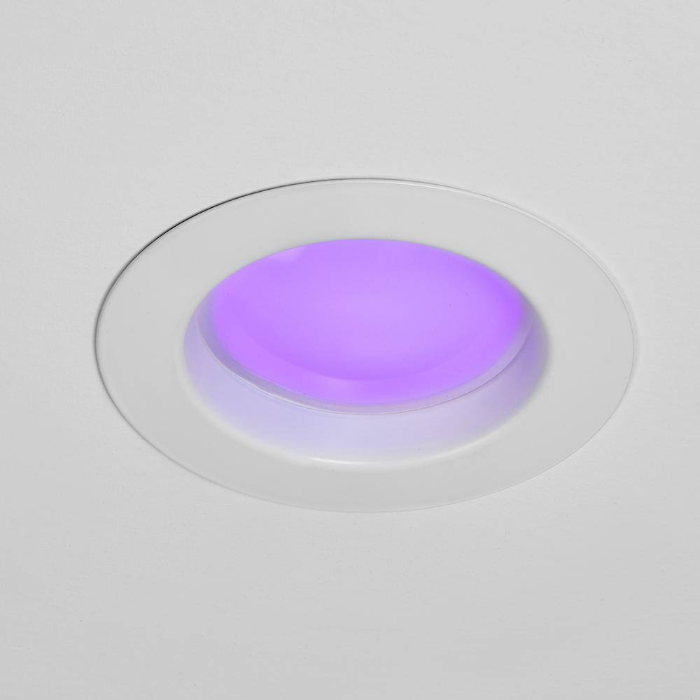 4-Inch White Aluminum Smart WiFi LED Retrofit Downlight
