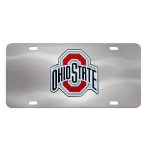 6 in. x 12 in. NCAA Ohio State University Stainless Steel Die Cast License Plate