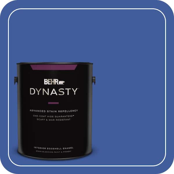 BEHR DYNASTY 1 gal. #BIC-21 Blue Dahlia Eggshell Enamel Interior Stain-Blocking Paint & Primer