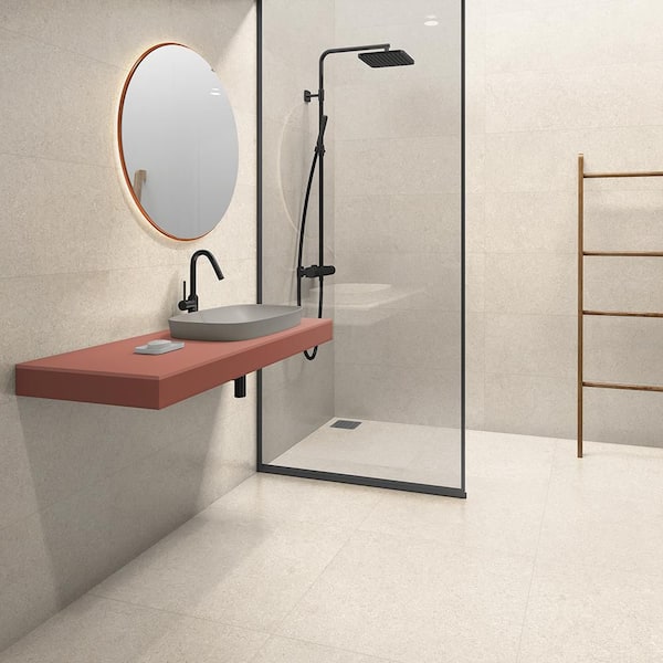 Himalayas Cream 24 in. x 24 in. Matte Porcelain Marble Look Wall and Floor Tile (15.5 sq. ft./Case)