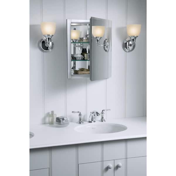 Kohler 15 5 In W X 19 H D Aluminum Recessed Medicine Cabinet K Cb Clr1620fs Aluminum Recessed Medicine Cabinet, Kohler Oval Medicine Cabinets