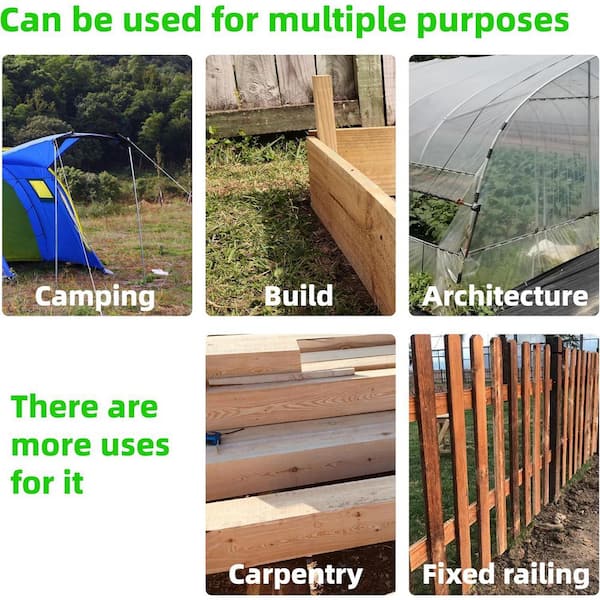 16 in. Galvanized Steel Garden Ground Stakes, Heavy Duty Rebar Anchors for Tents, Fences, Trampolines (20-Pack)