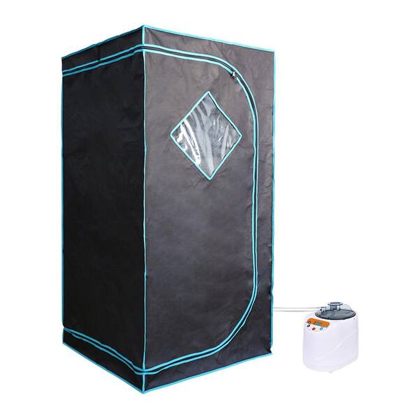 JOMEED 1-Person Indoor Portable Zip Sauna with Chair CC142 - The