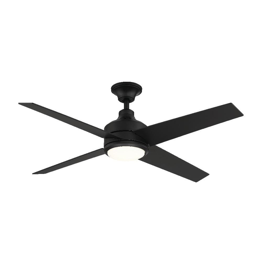 Home Decorators Collection Mercer 52 in. Integrated LED Indoor Matte Black Ceiling Fan with Light Kit and Remote Control 54724 Sansujyuku sansujyuku.com
