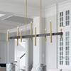 EDISLIVE Axis 8-Light 56 in. Black and Gold Mid-century Linear Chandelier 81010000051788