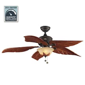 Antigua Plus 56 in. LED Indoor Oil Rubbed Bronze Ceiling Fan with Light Kit
