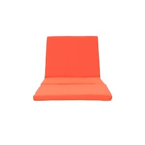 Caesar Orange Outdoor Water Resistant Chaise Lounge Cushion