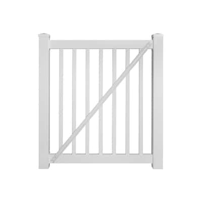 Weatherables Neptune 4 ft. H x 8 ft. W White Vinyl Pool Fence Panel ...