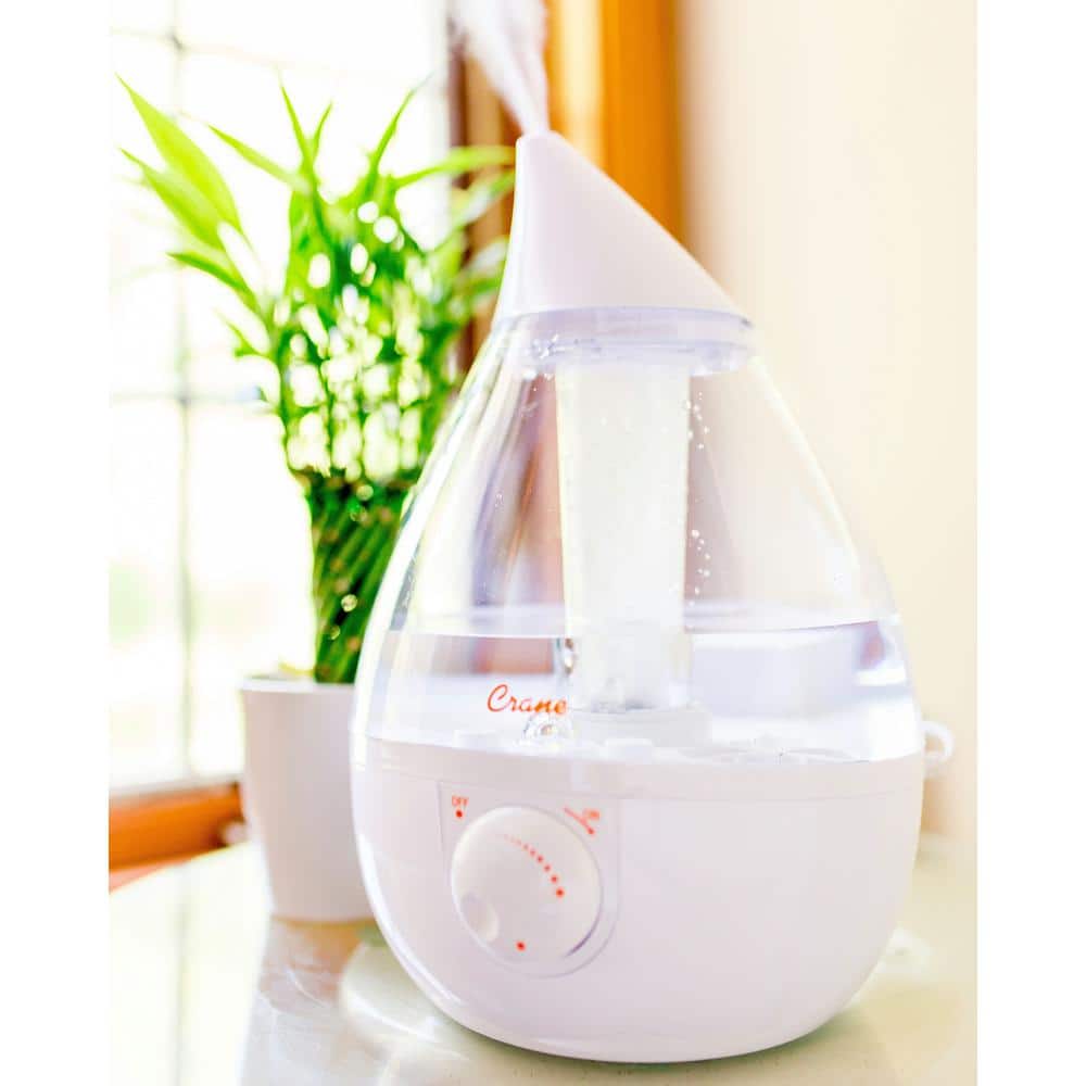 Clear White Ultrasonic Cool Mist Table-Top Humidifier, 1 Gallon