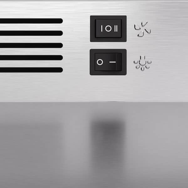 30 in. 300 CFM Ductless Convertible Under Cabinet Range Hood in Stainless Steel with LED Light, Filter and 2-Way Venting