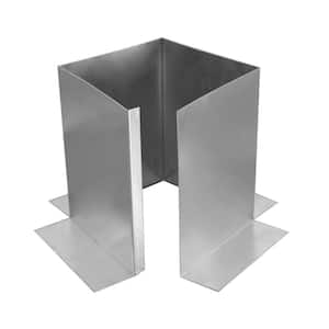 6 in. x 6 in. x 8 in. Tall Aluminum Open Pitch Pan Flashing with Open Bottom