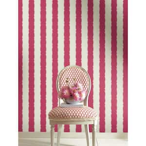 60.75 sq. ft. Scalloped Stripe Wallpaper
