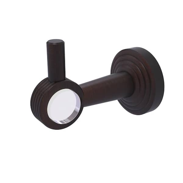 Allied Brass Pacific Beach Collection J-Hook Robe/Towel Hook with Groovy Accents in Venetian Bronze