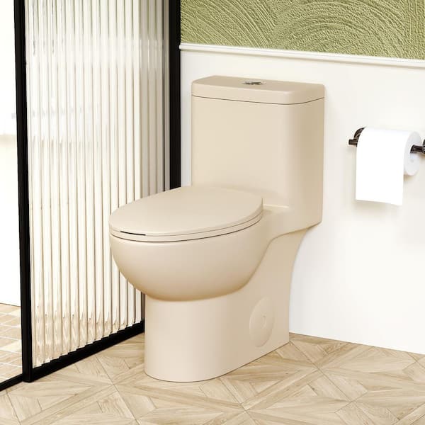 Abruzzo 1.1/1.6 GPF Tornado Flush One-Piece Toilet with Comfort