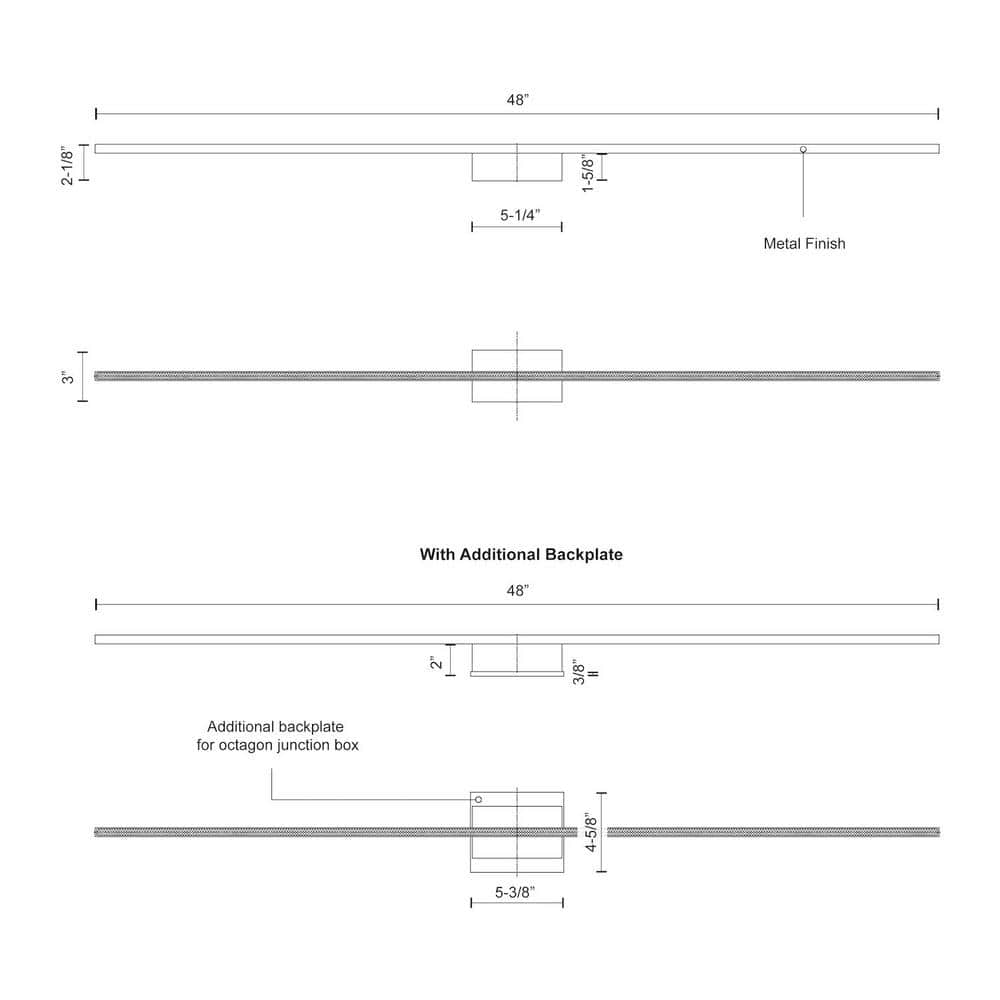 Vega Minor Dimmable LED Wall Sconce in Brushed Nickel, 48"