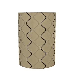 8 in. x 11 in. Yellowish Brown Drum/Cylinder Lamp Shade