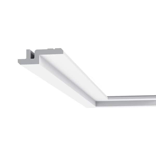 1-1/4 in. x 3-3/4 in. x 78-3/4 in. Primed White Plain Polyurethane Crown Moulding