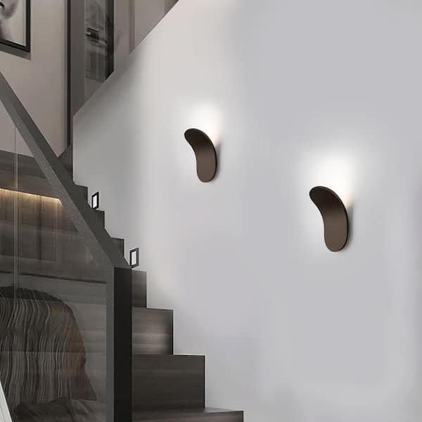 Nimbus 3.9 in. 1-Light Matte Black Minimalist Sleek LED Wall Sconce(6000K)