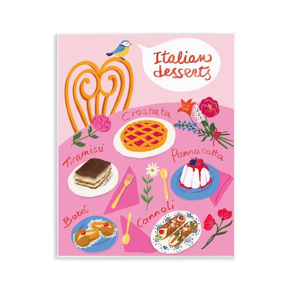 Stupell Industries Italian Desserts Table by Be Ni La Unframed Food Graphic Art Print 14 in. x 11 in.