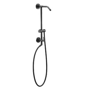Shower Rail System with 2-Function Diverter in Matte Black (Valve Not Included)