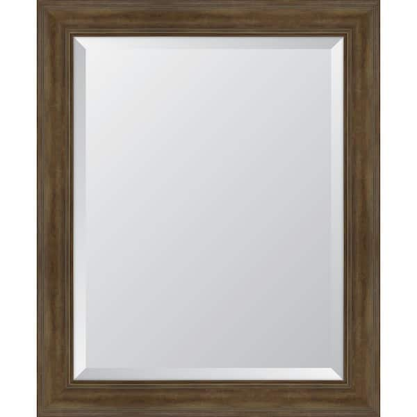 Melissa Van Hise Medium Rectangle Gold Beveled Glass Classic Mirror (29 in. H x 35 in. W)