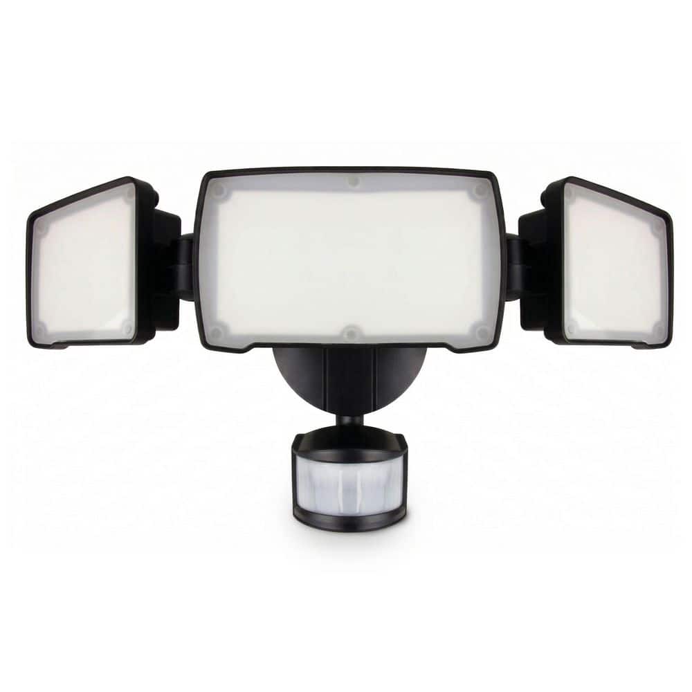 450 Watt Equivalent 4500 Lumen 180° Matte Black Motion Sensing Dusk-to-Dawn Integrated LED Flood Light 1-Pack price history on PriceWatchPro