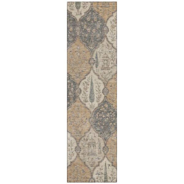 Chantille Machine Washable Indoor/Outdoor Abstract ACN3018 Dune 2 ft. x 7 ft. Runner Rug