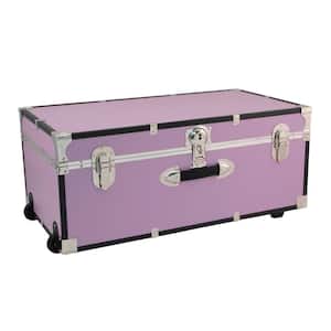 Seward Rover 30 in. Orchid Trunk with Wheels and Lock, 12.25 in. H x 15.75 in D, Engineered Wood