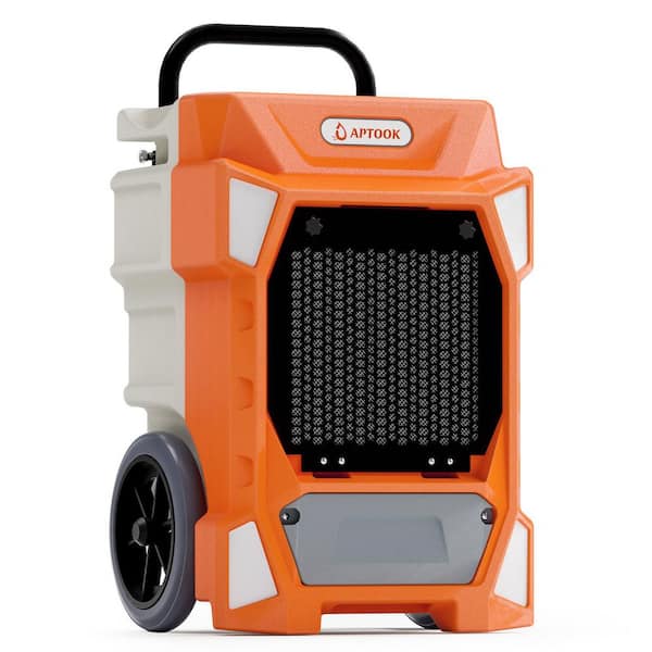 190 pt. 7,500 sq.ft. Bucketless Commercial Dehumidifier in Orange with Drain Hose