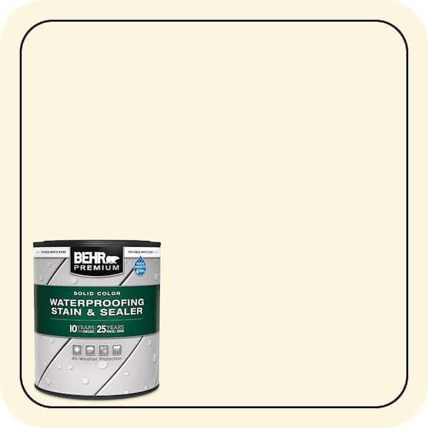 1 qt. #P300-1 Lemon White Solid Color Waterproofing Exterior Wood Stain and Sealer