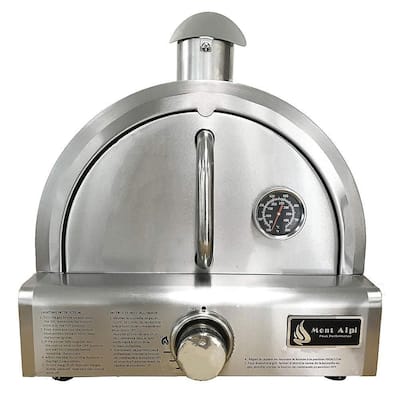 Costway Wood Outdoor Pizza Oven Pizza Grill Outside Pizza Maker with  Waterproof Cover in Stainless Steel (2-Layer) NP10814BK - The Home Depot