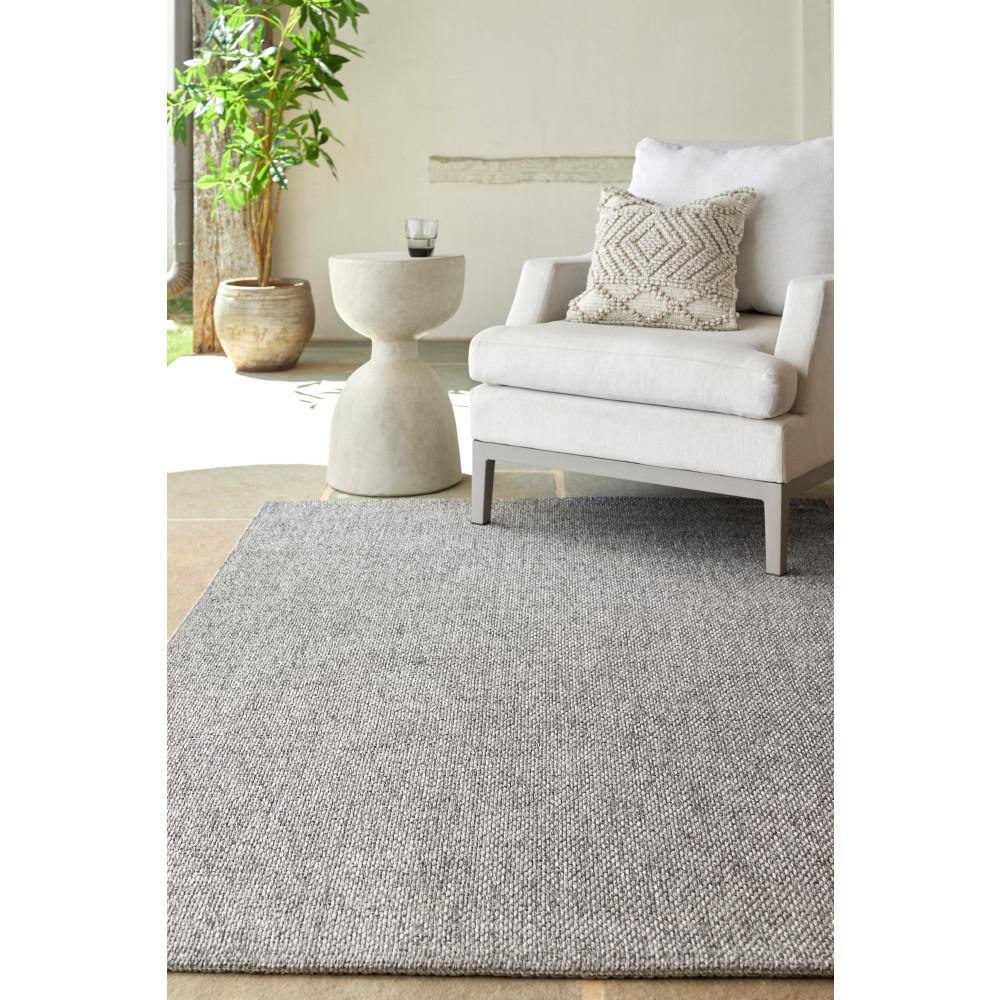 Birdie Gray Flat Woven Rectangular Synthetic Area Rug