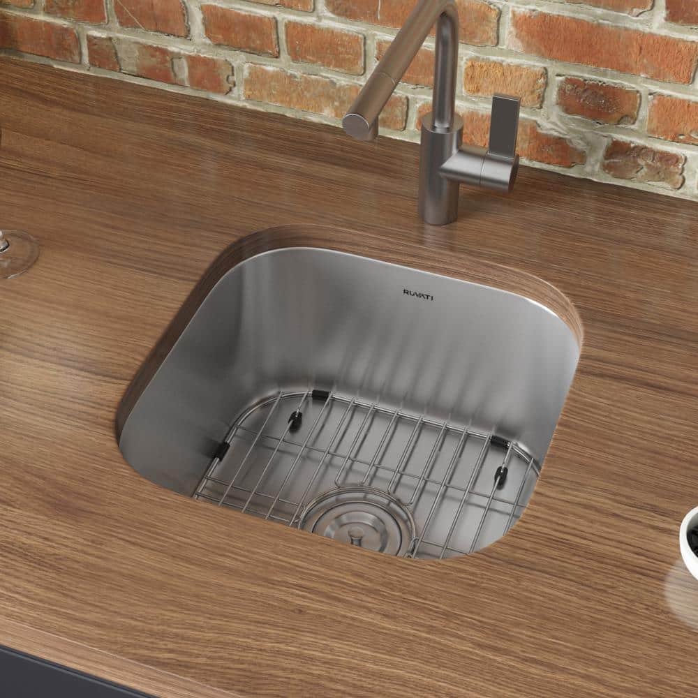 Ruvati 16" Stainless Steel Undermount Bar Prep Sink