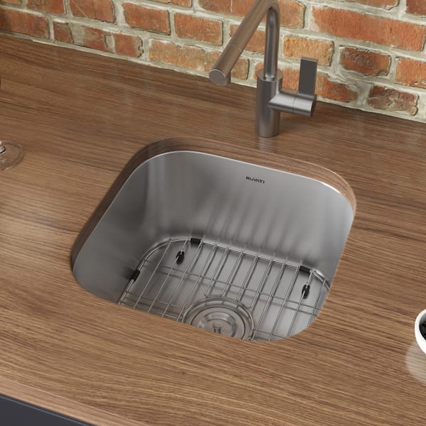 Parmi 16 in. Undermount Single Bowl 16-Gauge Stainless Steel Bar Prep Kitchen Sink with Gently Rounded Corners