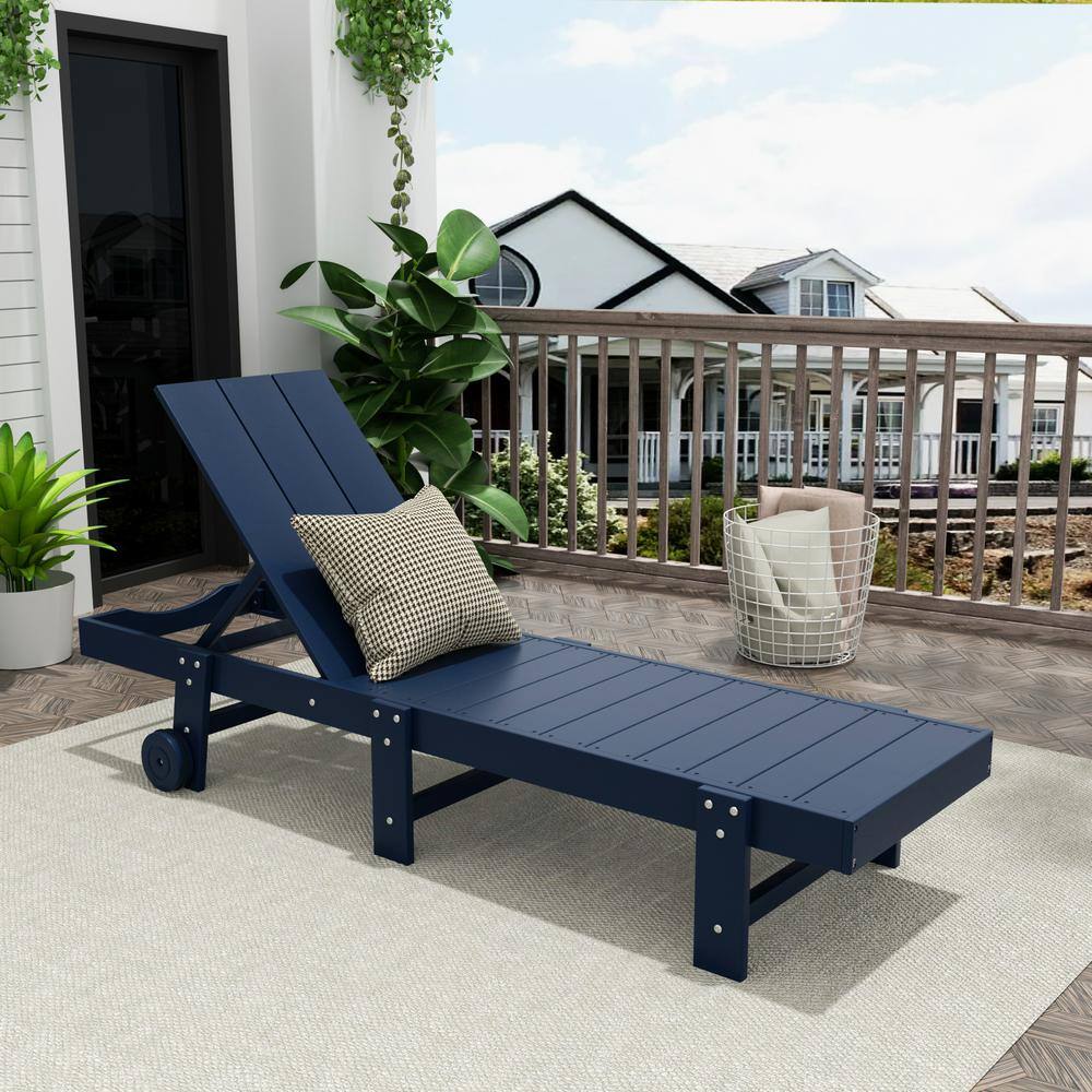 WESTIN OUTDOOR Laguna Navy Blue Fade Resistant HDPE All Weather Plastic ...
