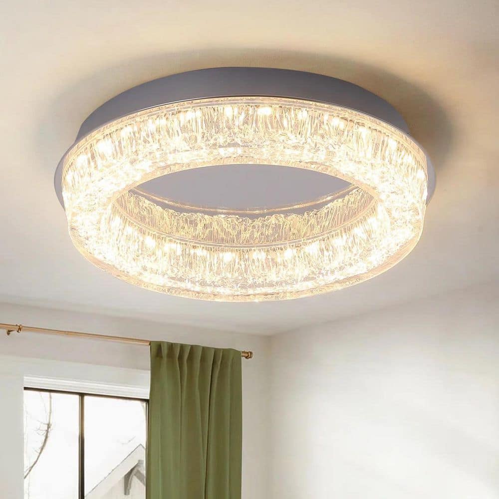 ◆ニチベイ◆アルミブラインド◆W1220×H1300◆O-2506BL6◆ Genoci 12.2 in. 20-Watt Modern Round Chrome Dimmable Integrated