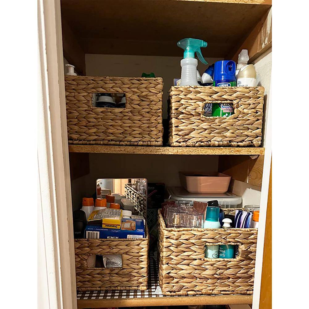 Natural Wicker Nesting Storage Basket Set with Handles