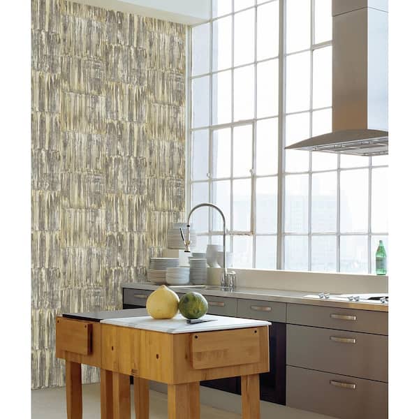 Patina Panels Yellow Metal Paper Strippable Roll (Covers 56.4 sq. ft.)