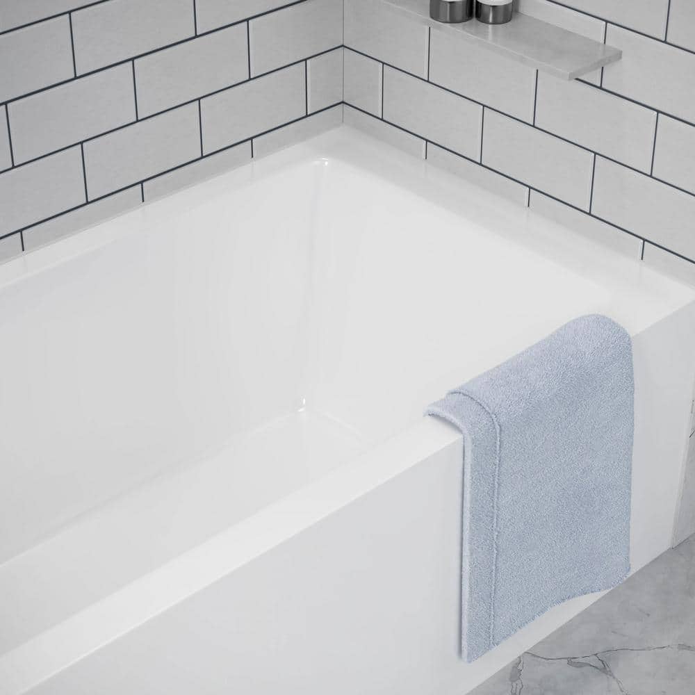 Grayley 60'' White Acrylic Alcove Soaking Bathtub